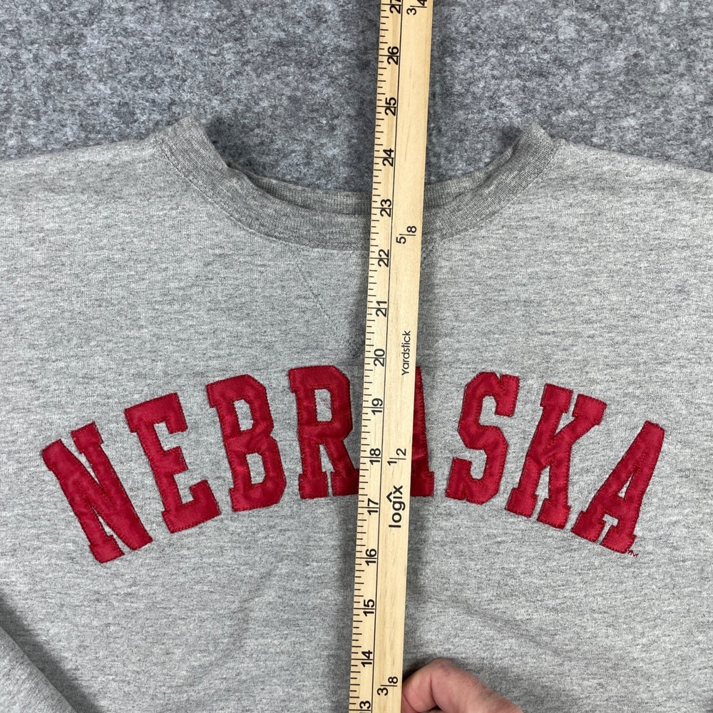 Vintage Nebraska Cornhuskers Sweatshirt Mens XL Gray Champion Authentic Athletic - Picture 5 of 8
